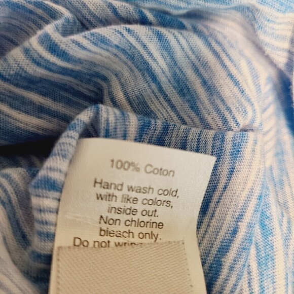 J. Crew Coverup Tank Dress 2XS Blue White Cotton Knit Sailboat Tropical … - Picture 6 of 6